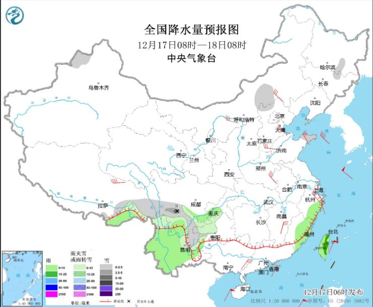强冷空气影响南方大部降温明显 东部南部海区大风可达11级