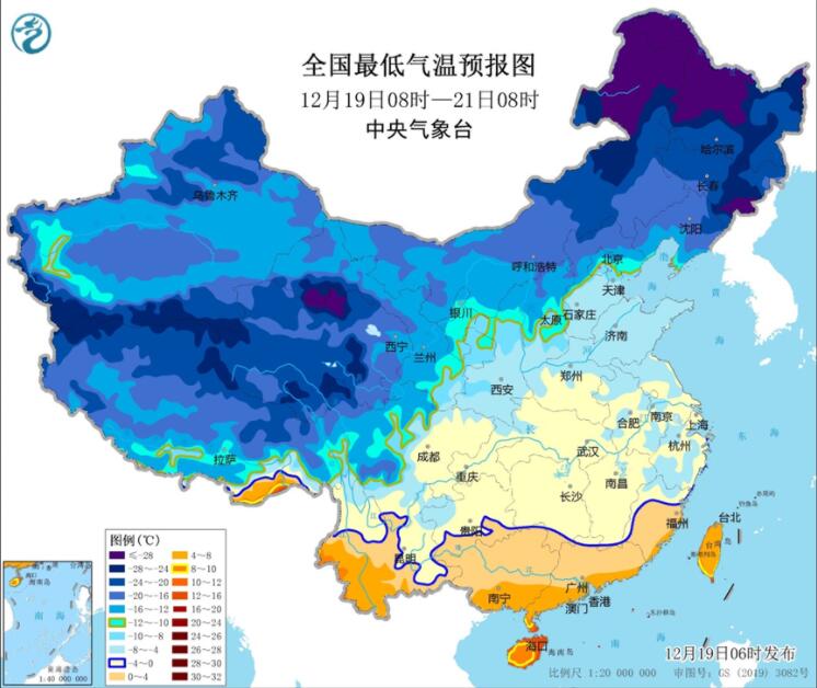 江南华南等最低温同期偏低超7℃ 东北山东部分地区较强降雪