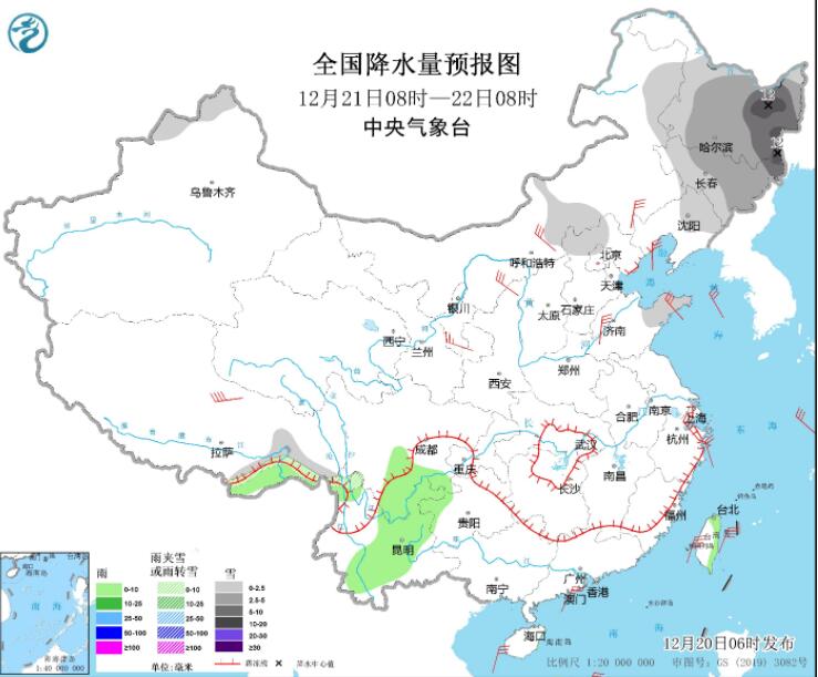 冷空气影响中东部现降温伴大风 山东东北局部有暴雪