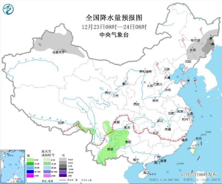 冷空气影响东北山东仍降雪明显 部分海域大风可达11级