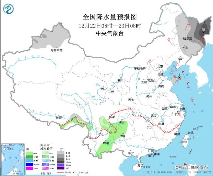冷空气影响东北山东仍降雪明显 部分海域大风可达11级