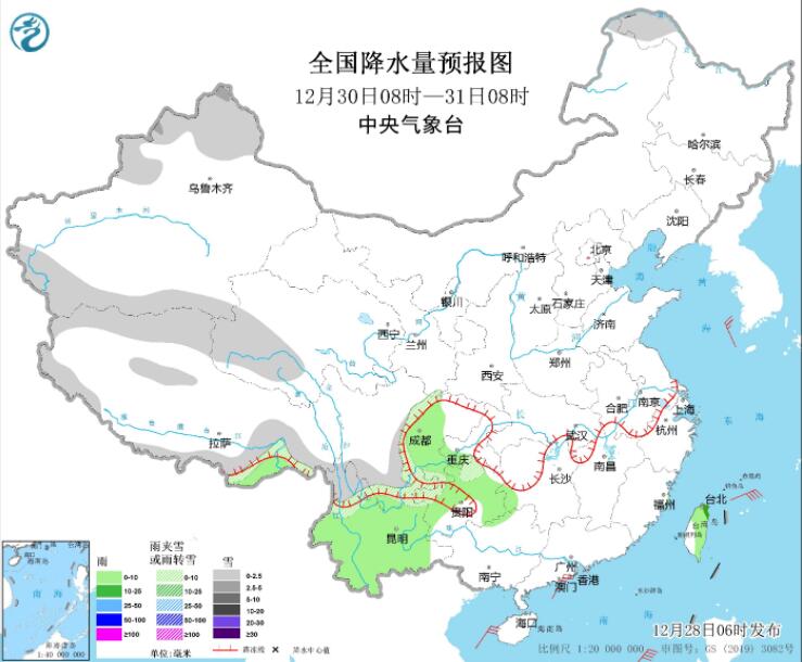 贵州湖南部分地区有较强降雪 元旦东北华北迎明显降温