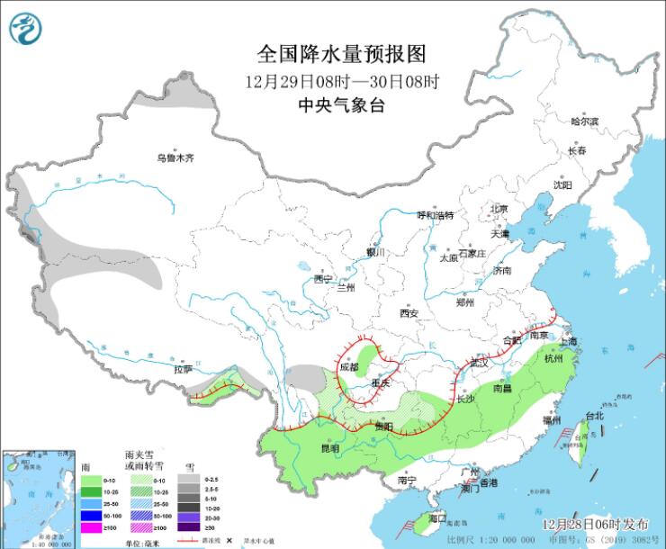 贵州湖南部分地区有较强降雪 元旦东北华北迎明显降温