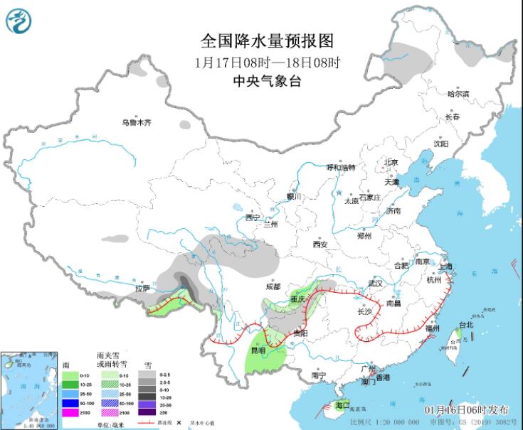 西藏青海重庆贵州云南等有雨雪 春节有冷空气侵扰