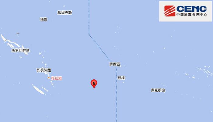 3月7日地震最新消息：斐济群岛发生5.8级地震