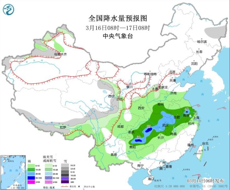 冷空气影响长江以北降温伴大风 沙尘暴预警继续发布