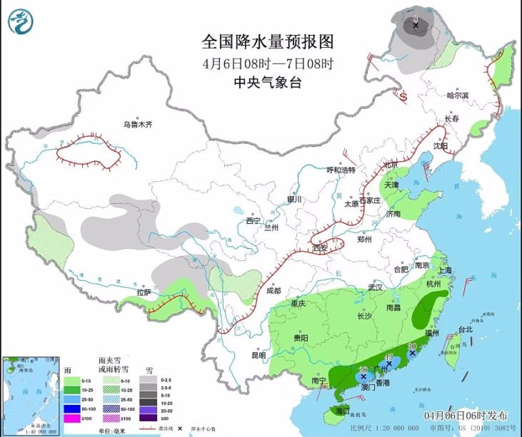 冷空气影响北方地区有大风天气 江南华南有阴雨天气
