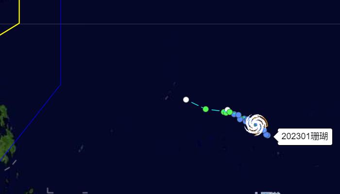1号台风实时路径图最新消息发布 一号台风珊瑚最新路径走向图