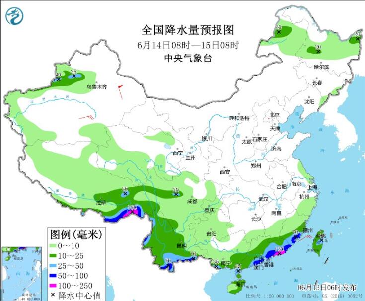 北方高温来袭新疆仍超40℃ 广东广西云南等继续防强降雨