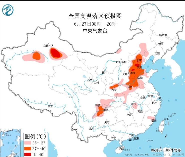 京津冀高温强悍可达40℃以上 28日有雨水来缓解