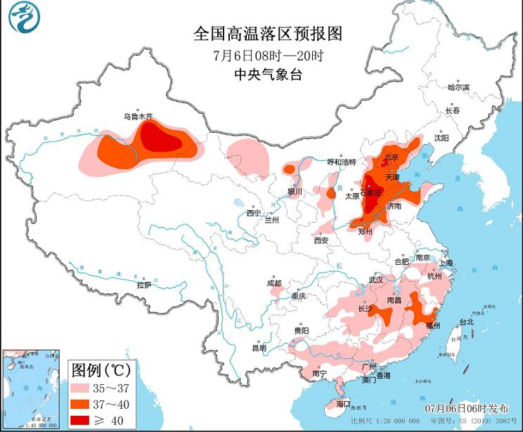 江汉江淮等地有较强降雨天气 天津山东等地有持续性高温天气