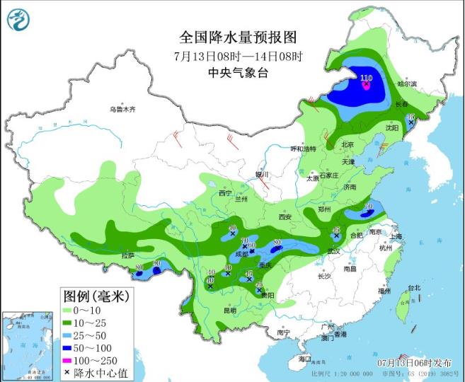 内蒙古东北川渝迎强降雨 江南华南高温持续