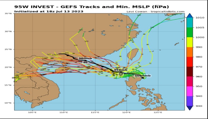 台风泰利即将生成 未来路径或趋向我国华南沿海