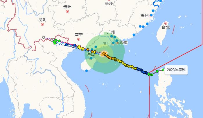 4号台风路径温州网实时发布系统 四号台风“泰利”最新位置