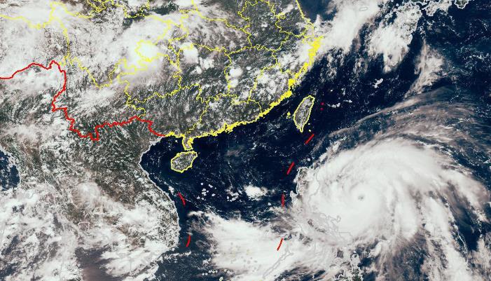 台风杜苏芮卫星云图最新追踪:“杜苏芮”个头庞大云系完整