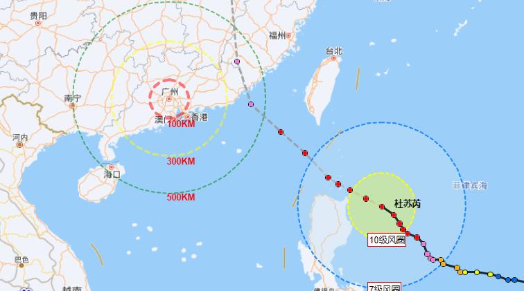 广东台风路径实时发布系统最新路径图 “杜苏芮”将严重影响粤东