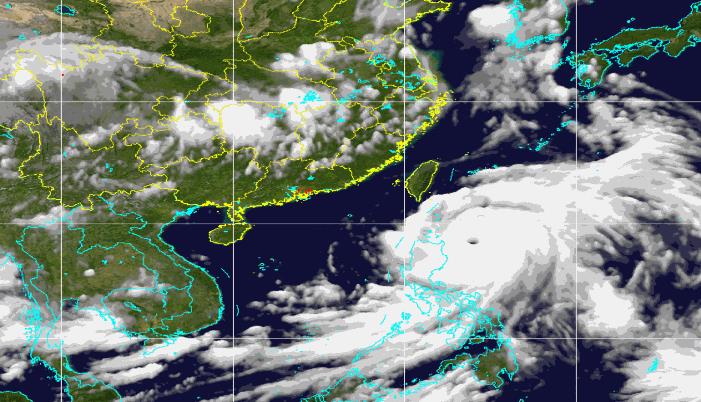 17级超强台风杜苏芮卫星云图最新发布:卡姿兰大眼睛