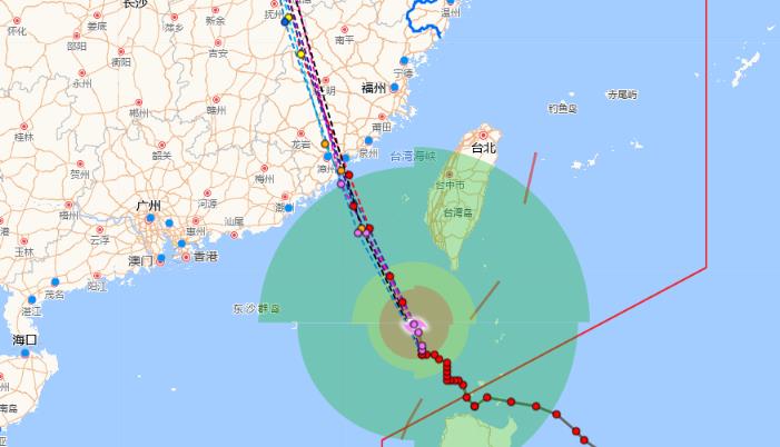 福建台风网5号台风路径图 福建台风和暴雨预警升为Ⅰ级