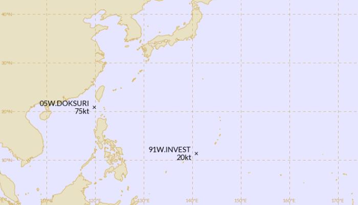 2023年第六号台风最新消息 “卡努”即将生成未来路径预测图