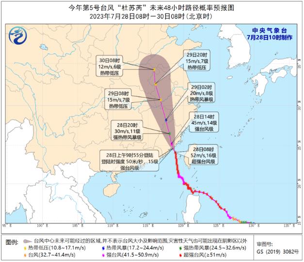 山东台风网5号台风最新消息 台风“杜苏芮”7月30日将穿过山东西部