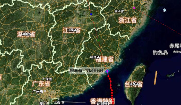 2023年五号台风最新实时路径图 第5号台风杜苏芮影响江西