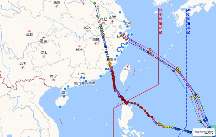 温州台风网台风实时路径图2023 杜苏芮环流将深入内陆影响华北