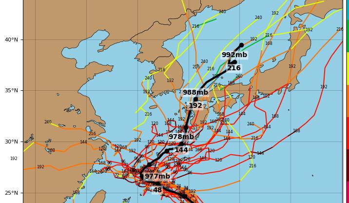 6号台风卡努实时发布路径图 登陆我国或日韩都有可能