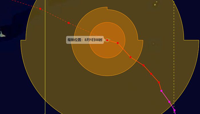 6号台风温州台风网台风路径图 卡努台风路径实时发布系统最新路径预测