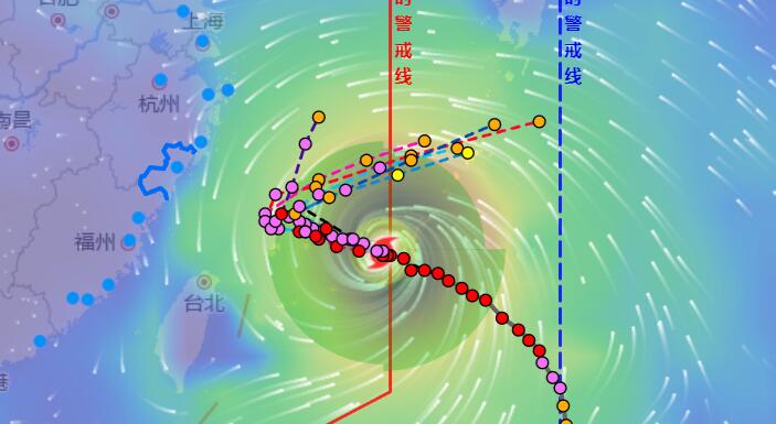 台风卡努最新路径图实时更新 卡努向浙江至福建沿海靠近
