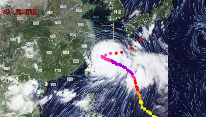 上海台风路径实时发布系统6号台风 台风卡努外围云系影响上海