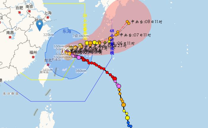 杭州台风路径实时发布系统2023 台风“卡努”虽掉头但杭州仍有大雨暴雨