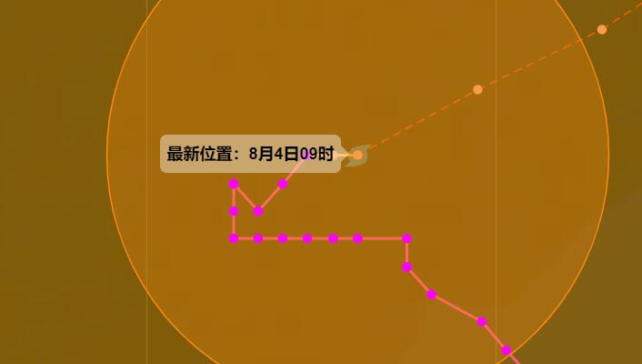 台风卡努实时路径最新消息 台风卡努路径画了个直角