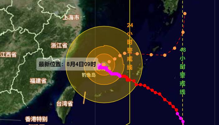 台风卡努实时路径最新消息 台风卡努路径画了个直角