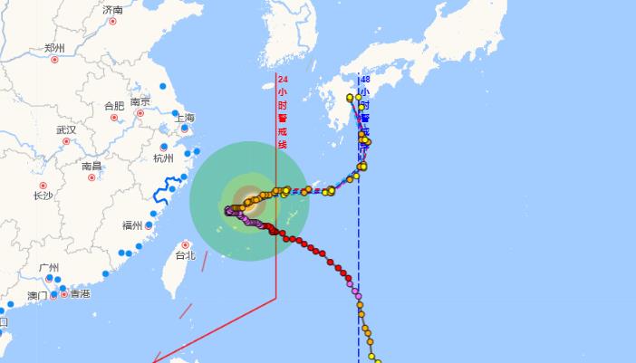 温州台风网台风2023实时路径图 “卡努”对杭州市影响趋于减弱