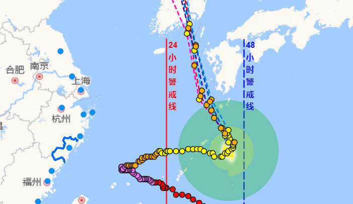 温州台风网卡努最新台风实时路径 卡努或将急转弯转向东北