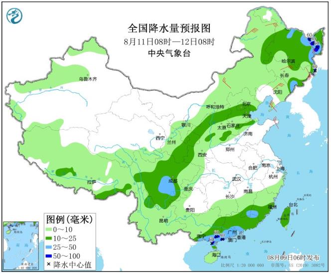 吉林黑龙江将迎大到暴雨 未来三天华南云南等地仍有中到大雨