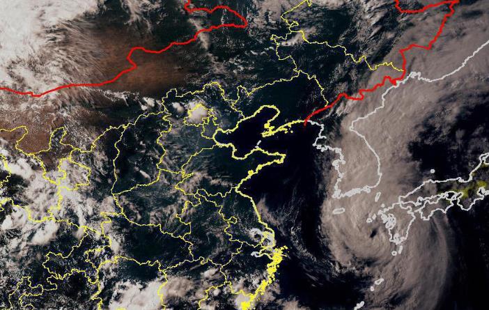 第6号台风卡努高清卫星云图实况 “卡努”北上黑龙江吉林局地有大暴雨
