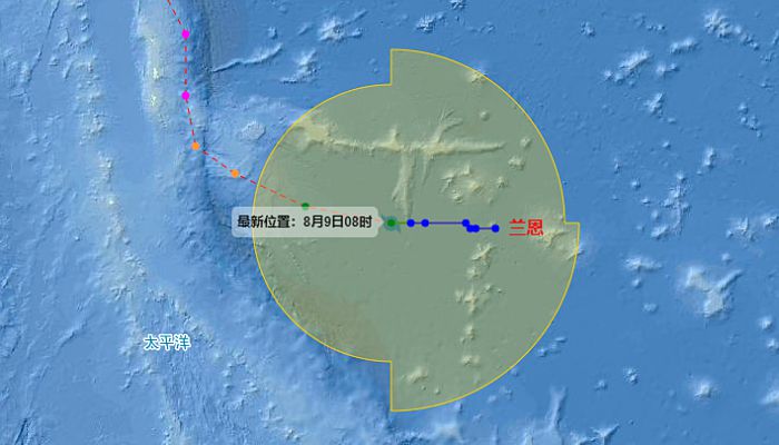 7号台风兰恩现在位置在哪里2023 温州台风网7号台风路径实时发布系统