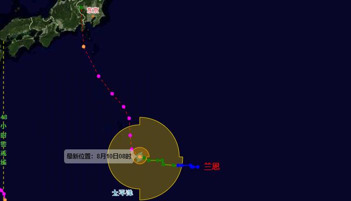 7号台风温州台风网台风路径图 “兰恩”对浙江有影响吗