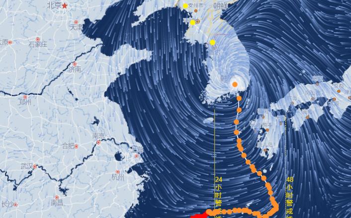 辽宁台风2023最新消息 “卡努”影响我省上游的鸭绿江流域将出现暴雨天气