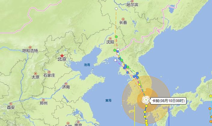 第6号台风实时路径图发布系统2023 “卡努”在韩国庆尚南道登陆 