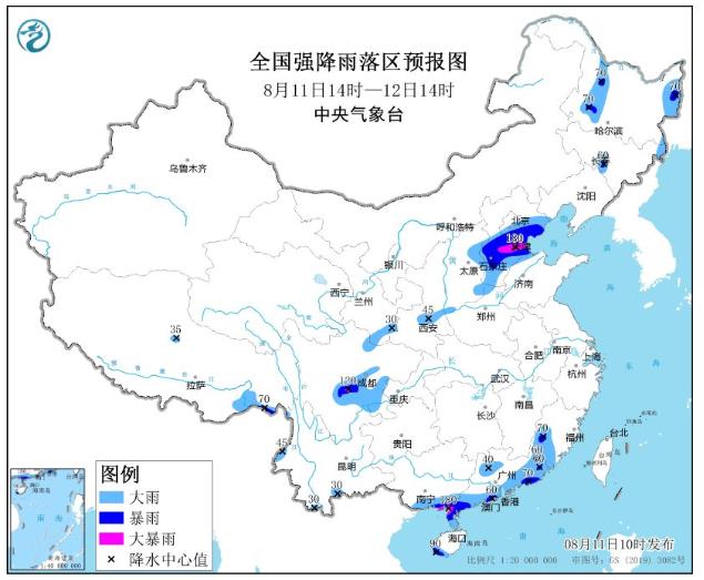 京津冀今日将再度出现强降雨 或与前期落区高度重叠