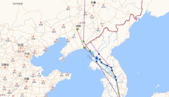 沈阳台风实时路径图2023 沈阳今日迎来一轮降雨天气