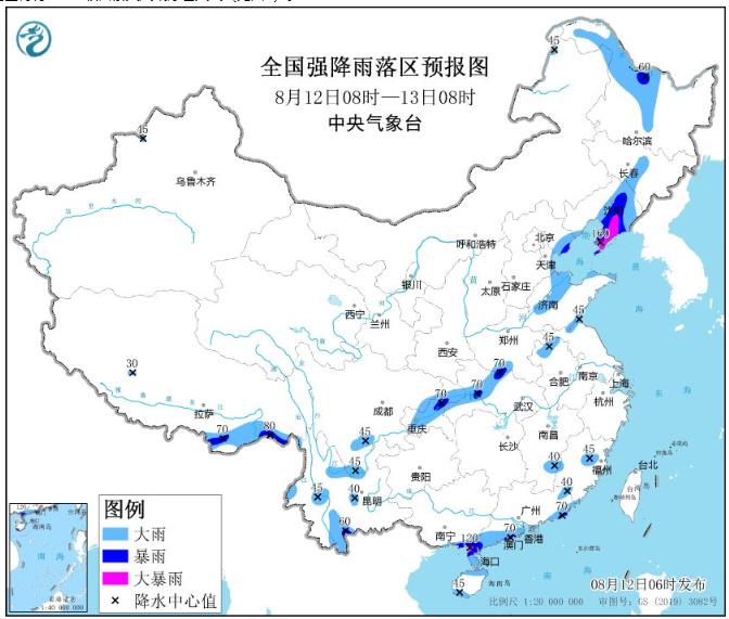 台风“卡努”继续影响东北地区 黑龙江辽宁部分地区有大到暴雨局地大暴雨 