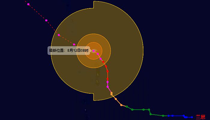 7号台风“兰恩”最新消息 “兰恩”强度变化不大逐渐向日本南部沿海靠近