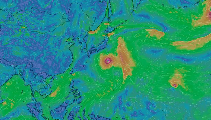 7号台风路径实时图今日最新 “兰恩”向西偏北转西北方向移动