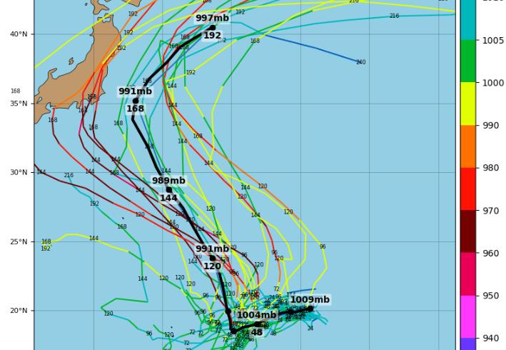 9号台风苏拉最新路径走势图 九号台风未来路径发展