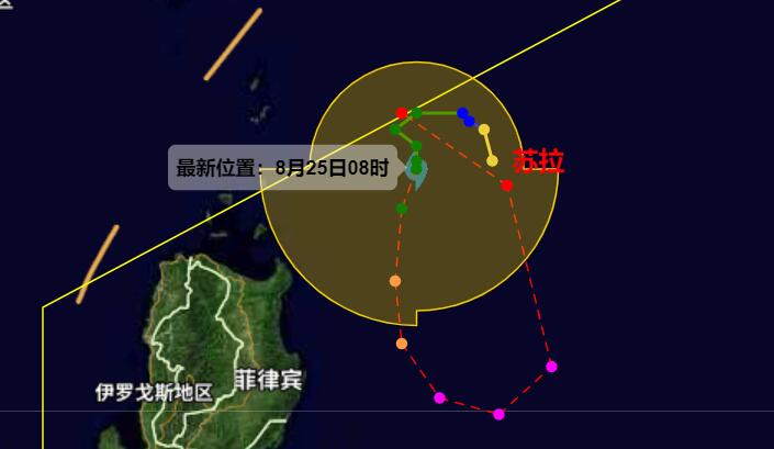 台风苏拉实时路径图发布系统 苏拉逐渐向台湾东部沿海靠近