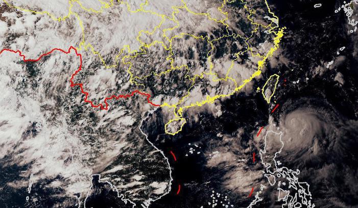 第9号台风苏拉高清卫星云图实况 台风苏拉或很快超强台风确定登陆我国