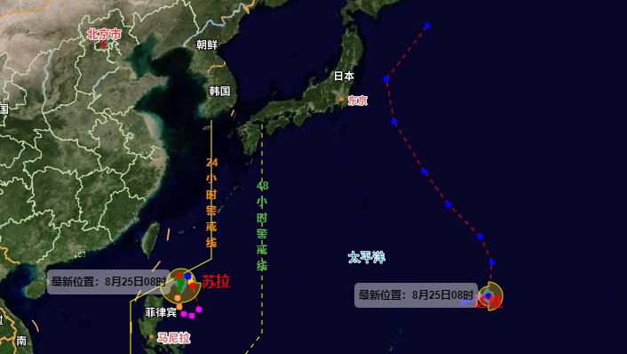 9号与10号“双台风”最新消息:“苏拉”向台湾东部沿海靠近“达维”未来对我国无影响